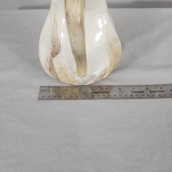 Celebrations by Lillian Vernon Farmhouse Pitcher Embossed Nature Cottage Ivory - Picture 10 of 10